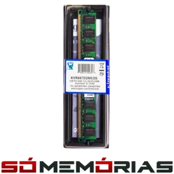 Memória RAM para PC Kingston 2GB DDR2 667MHz - KVR667D2N5/2G
