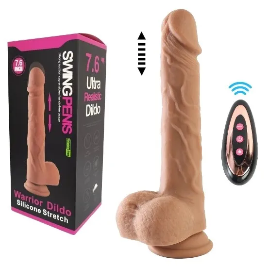 Pênis Vai e Vem, 7 Vibrações, Controle Remoto Recarregável USB - PE125