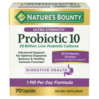 Nature's Bounty Ultra Strength Probiotic 10, 70 Capsules - Foto 2