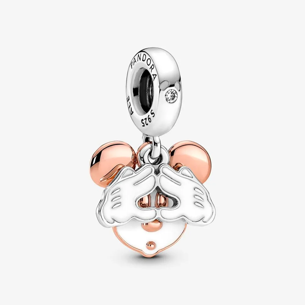 Berloque pendente duplo mickey mouse – em Prata925 Imagem