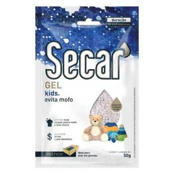 Evita Mofo Secar Desumidificador Gel 50g | Absorvedor de Umidade | Ambientes Pequenos