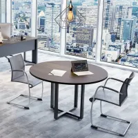 Mesa reunião circular 1200 Pé Quadro Versa - Foto 2