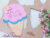 G1.419  Gabarito de Moldes em MDF  Sorvete 25cm