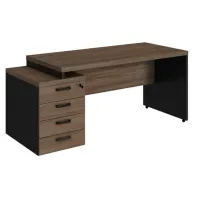 Mesa Diretor dinâmica 1720 pé painel com gaveteiro 4 gavetas Start - Foto 4