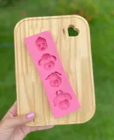 Molde de Silicone Fazendinha 4 Cabeças  - Foto 2