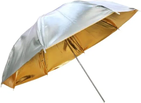 Sombrinha Refletora Greika BW-36 Dourada e Prateada 91cm