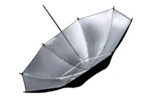 Sombrinha Greika BS-40 Refletora Preta e Prata 101cm