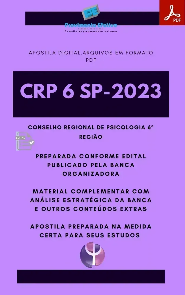 Apostila CRP 6 SP Administrador Analista 2023