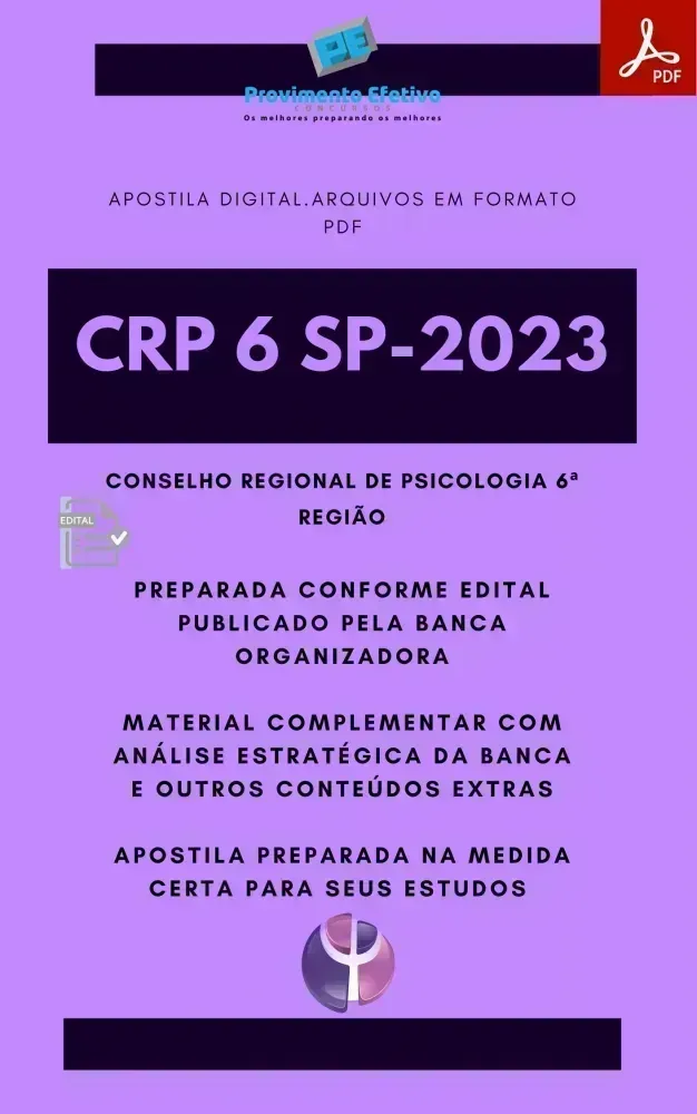 Apostila CRP 6 SP Contador Especialista 2023