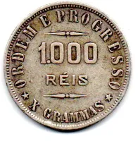 1906 - 1000 Réis - Prata .900 - Aprox. 10g - 26mm - Moeda Brasil - Foto 2