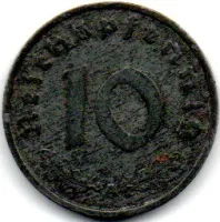 Alemanha - 2° Guerra - 1940A - 10 Reichspfennig - Foto 2