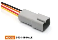 CONECTOR DT4- 4 PINOS MACHO / FEMEA    COM CABO - Foto 2
