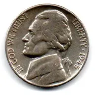 Estados Unidos - 1945P - 5 Cents - Prata .350 - Aprox. 5g - 21,21mm