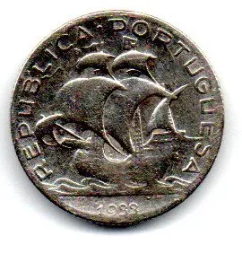 Portugal - 1933 - 2,50 Escudos - Prata .650 - Aprox. 3,5g - 20mm