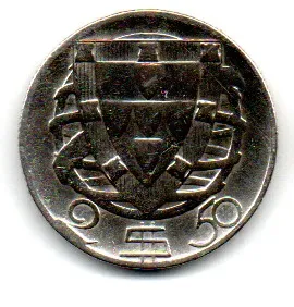 Portugal - 1940 - 2,50 Escudos - Prata .650 - Aprox. 3,5g - 20mm - Foto 2