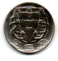Portugal - 1940 - 2,50 Escudos - Prata .650 - Aprox. 3,5g - 20mm - Foto 2