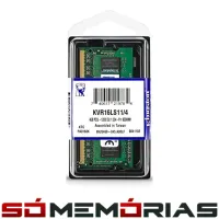 Memória RAM para Notebook DDR3L 4GB 1600MHz Kingston - KVR16LS11/4