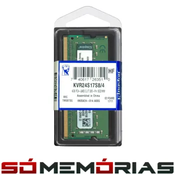 Memória RAM para Notebook DDR4 4GB 2400MHz Kingston - KVR24S17S8/4