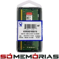 Memória RAM para Notebook DDR4 16GB 2666MHz Kingston - KVR26S19S8/16