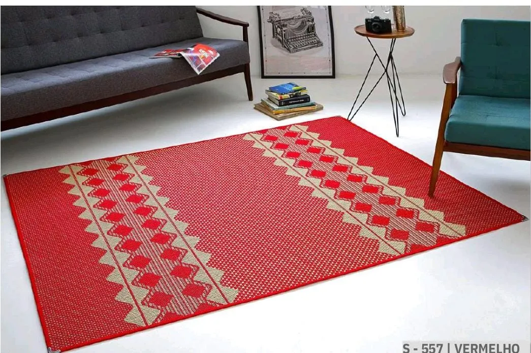 Tapete Sisal Vermelho 2,00 x 2,50 m