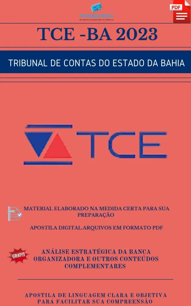 Apostila TCE BA Auditor Estadual Controle Externo 2023
