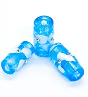 Firma de murano GG com strass Azul e Branco 