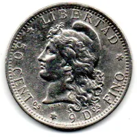 Argentina - 1883 - 50 Centavos - Prata .900 - Aprox 12,5g - 30mm - Foto 2