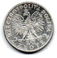 Polônia - 1934 - 2 Zlote - Prata .750 - Aprox. 4,4g - 22mm