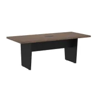 Mesa de Reunião Retangular 2000 com Tampo 40mm e Caixa para Tomadas Pé Angular Start