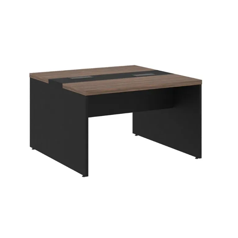 Estação de Trabalho Mesa Plataforma 1200 Para 4 Lugares Pé Painel com Caixa Para Tomadas Start