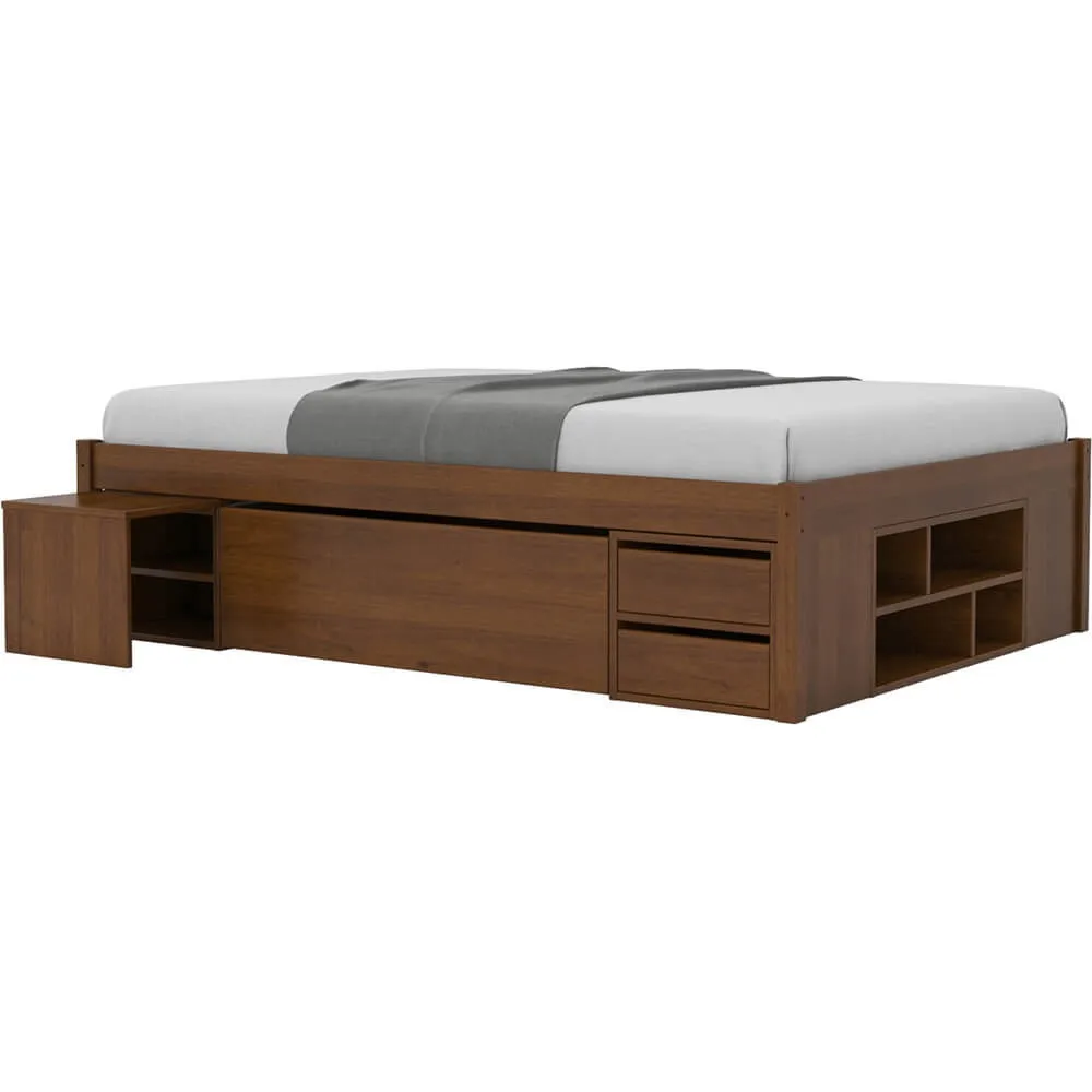 Cama de Casal Pinus Closet Pinhão - Orb Imagem