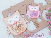 G1.425  Gabarito de Moldes  em MDF Coruja Shaker Box - Foto 2