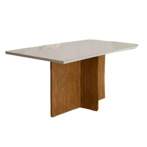 Mesa   Helo 90x90 100%MDF com vidro Somente a mesa Imagem