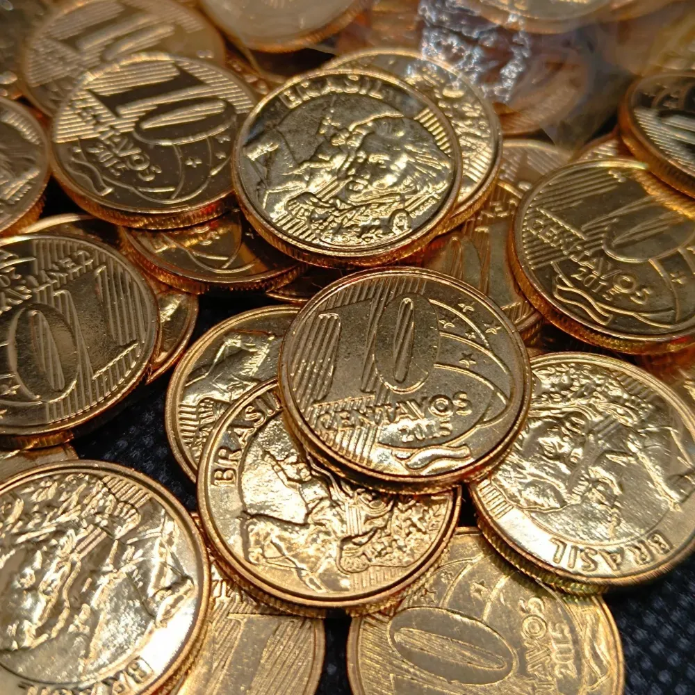 10 Moedas 10 Centavos 2015 Flor de Cunho