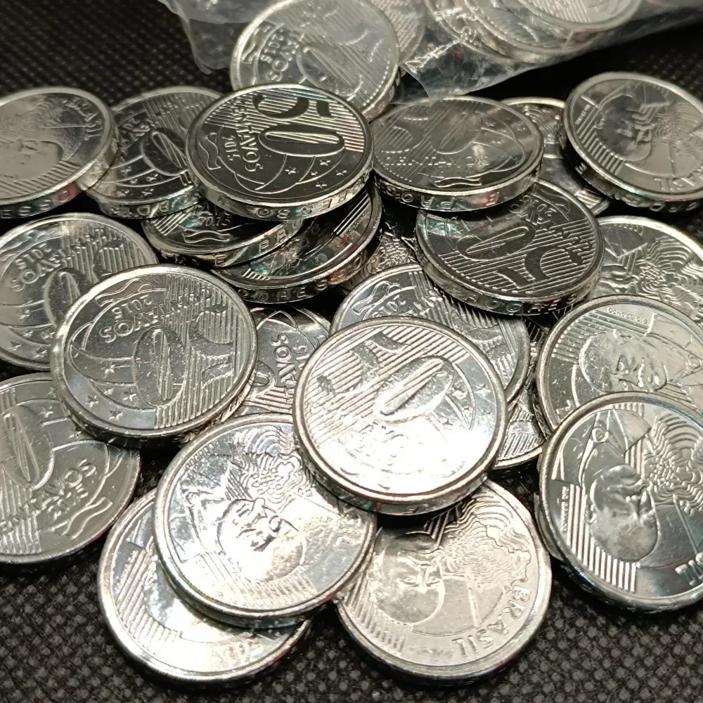 05 Moedas 50 Centavos 2015 ** Flor De Cunho