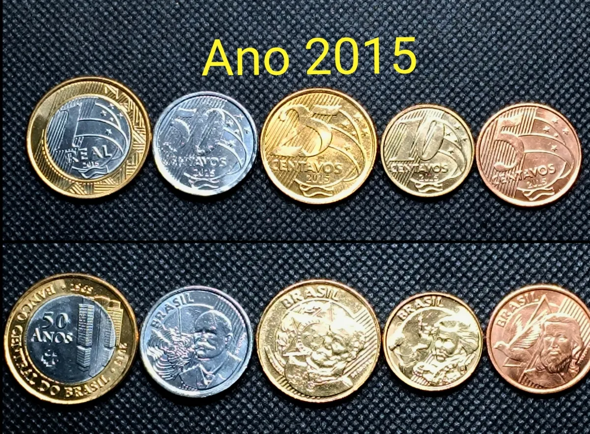 Set Das Moedas De Real 2015 Flor de Cunho