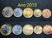 Set Das Moedas De Real 2015 Flor de Cunho