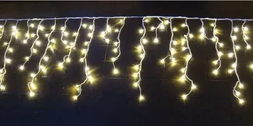 Cascata de 400 Led Fixo 10metros BRANCO QUENTE