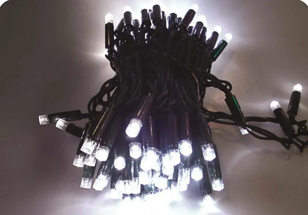 Pisca Cordao Fixo 100 leds  linear 10 metro BLINDADO - FIO REFORÇADO Imagem