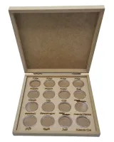 Caixa Decorativa em MDF com espaços para as 16 Moedas das Olímpiadas e Paraolimpíadas com Modalidades e Mascotes (Vazia) - Foto 3