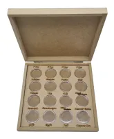 Caixa Decorativa em MDF com espaços para as 16 Moedas das Olímpiadas e Paraolimpíadas com Modalidades e Mascotes (Vazia) - Foto 6