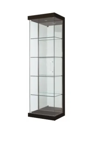 Cristaleira em vidro 01 porta cor preto fosco