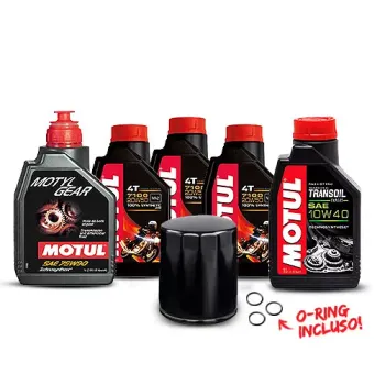 TROCA COMPLETA: 3 LITROS MOTOR (7100) + 1 LITRO CÂMBIO + 1 LITRO PRIMÁRIA + FILTRO DE ÓLEO HIFLO HF171