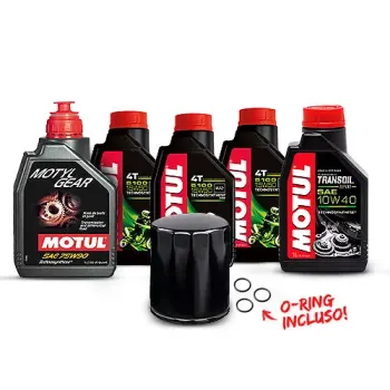 TROCA COMPLETA: 3 LITROS MOTOR (5100) + 1 LITRO CÂMBIO + 1 LITRO PRIMÁRIA + FILTRO DE HIFLO HF171