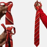 Gravata Elite Way Listrada - Adulto (Nó pronto com zíper) - Foto 2