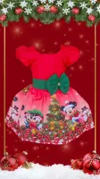 Vestido Natal Mickey e Minnie