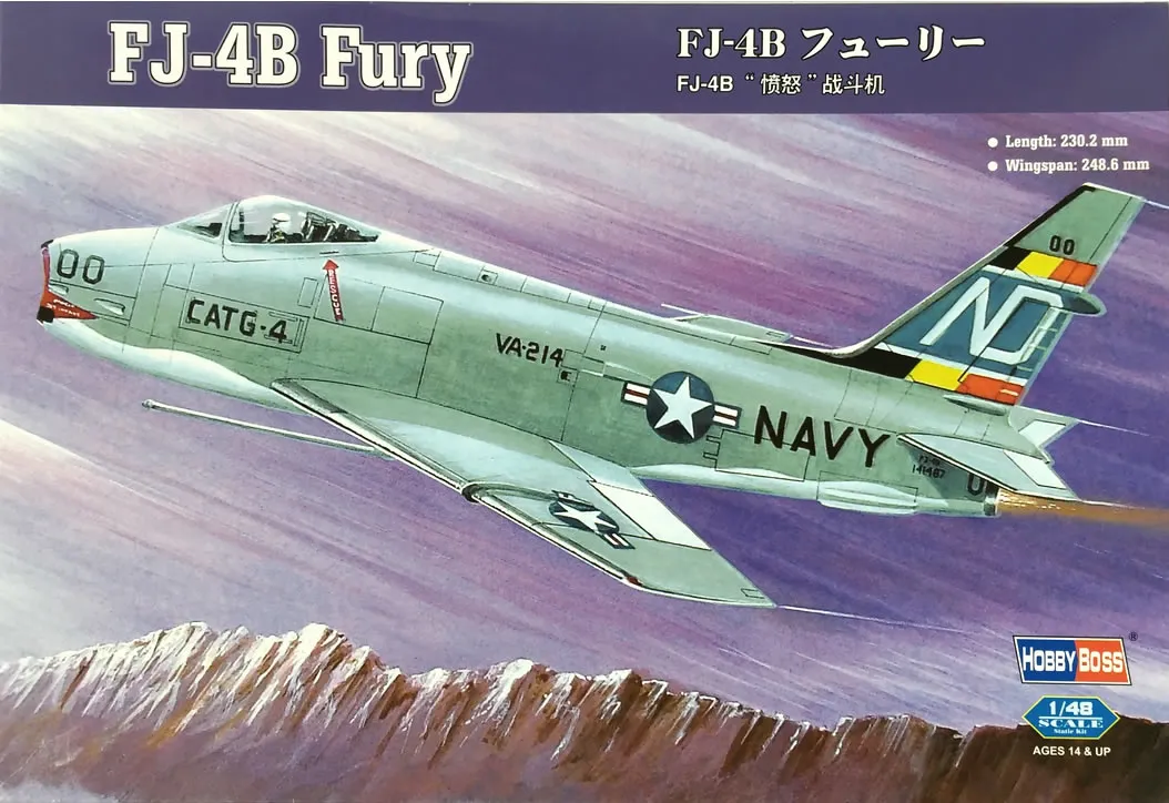 Avião Fj-4B Fury Kit Hobby Boss 1/48 Plastimodelismo