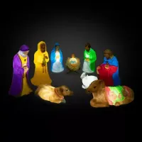 Presepio iluminado 09 Peças - Colorido - Foto 3