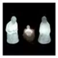 Presépio Famila Sagrada Iluminado 03 Peças - Branco - Foto 4