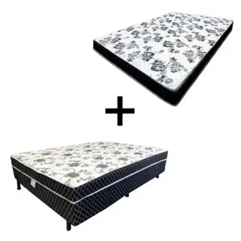 Cama box + colchão D20 casal Paropas selado ate 70 kg 12 cm total 62 cm - Foto 2